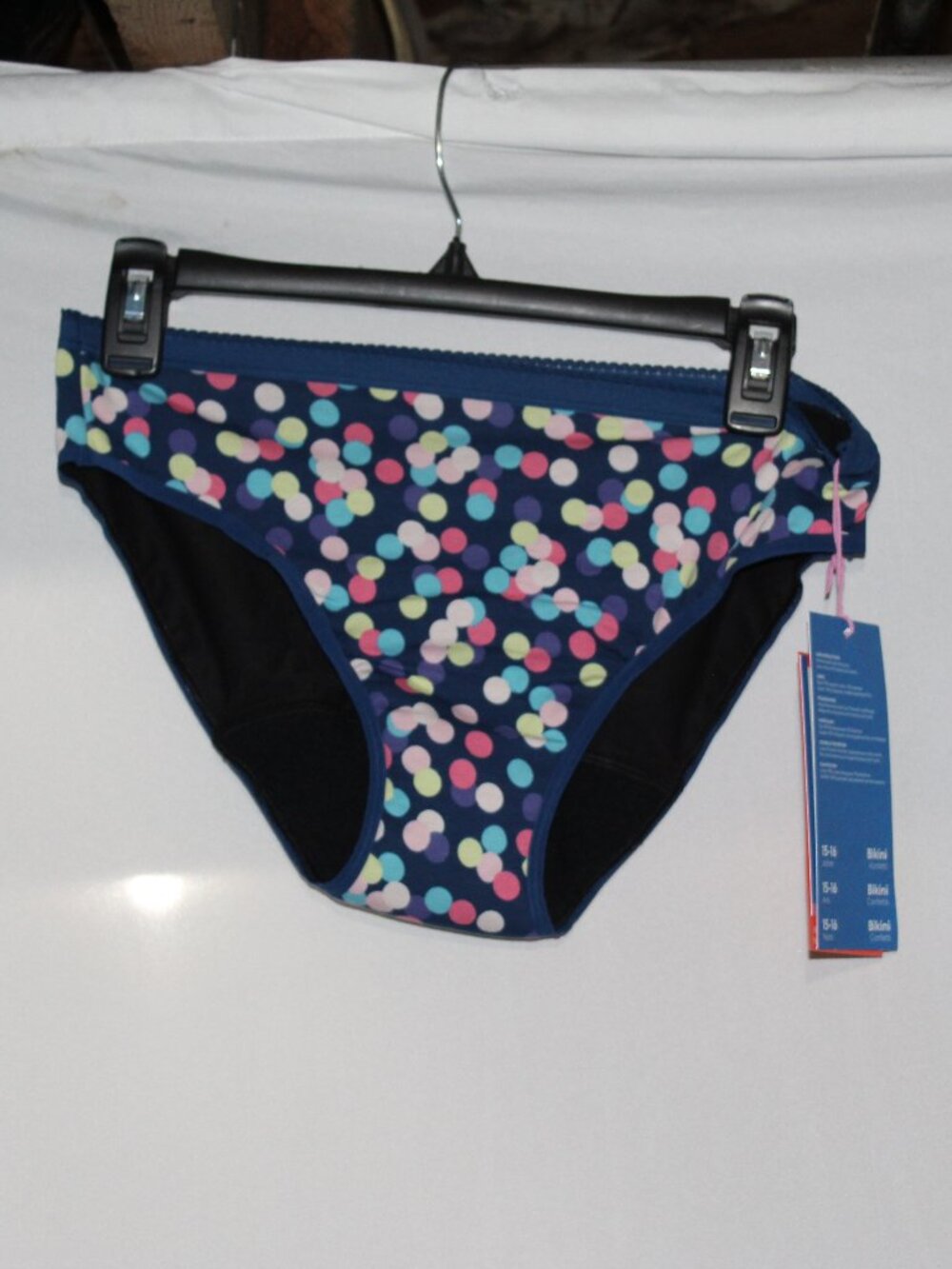 NWT Thinx (BTWN) Multicolored Polka Dot All Day Bikini Period Underwear